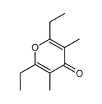 2,6-diethyl-3,5-dimethyl-4H-pyran-4-one structure