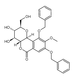 8,10-di-O-benzyl-bergenin Structure