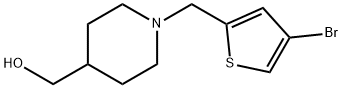 {1-[(4-bromothiophen-2-yl)methyl]piperidin-4-yl}methanol结构式