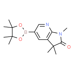 2H-Pyrrolo[2,3-b]pyridin-2-one, 1,3-dihydro-1,3,3-triMethyl-5-(4,4,5,5-tetramethyl-1,3,2-dioxaborolan-2-yl)-结构式