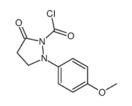 2-(4-methoxyphenyl)-5-oxopyrazolidine-1-carbonyl chloride Structure