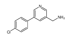 (5-(4-chlorophenyl)pyridin-3-yl)methanamine Structure