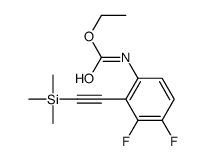 (3, 4-二氟-2-((三甲基硅基)炔基)苯基)氨基甲酸乙酯结构式