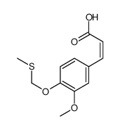 3-[3-methoxy-4-(methylsulfanylmethoxy)phenyl]prop-2-enoic acid结构式