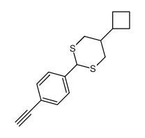 5-cyclobutyl-2-(4-ethynylphenyl)-1,3-dithiane Structure