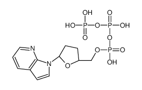 [hydroxy(phosphonooxy)phosphoryl] [(2S,5R)-5-pyrrolo[2,3-b]pyridin-1-yloxolan-2-yl]methyl hydrogen phosphate Structure