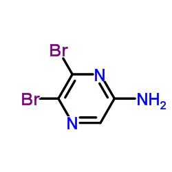 5,6-二溴吡嗪-2-胺结构式