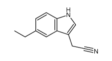 (5-ethyl-1H-indol-3-yl)acetonitrile结构式