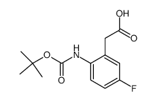 2-(2-((tert-butoxycarbonyl)amino)-5-fluorophenyl)acetic acid Structure