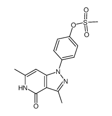 3,6-dimethyl-(4-methoxysulfonyloxyphenyl)-1H-pyrazolo<4,3-c>pyridine-4-one结构式