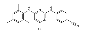 4-(4-chloro-6-(mesitylamino)pyrimidin-2-ylamino)benzonitrile Structure