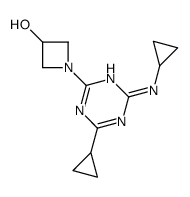 1-[4-cyclopropyl-6-(cyclopropylamino)-1,3,5-triazin-2-yl]azetidin-3-ol Structure