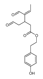 2-(4-hydroxyphenyl)ethyl (E)-4-formyl-3-(2-oxoethyl)hex-4-enoate结构式