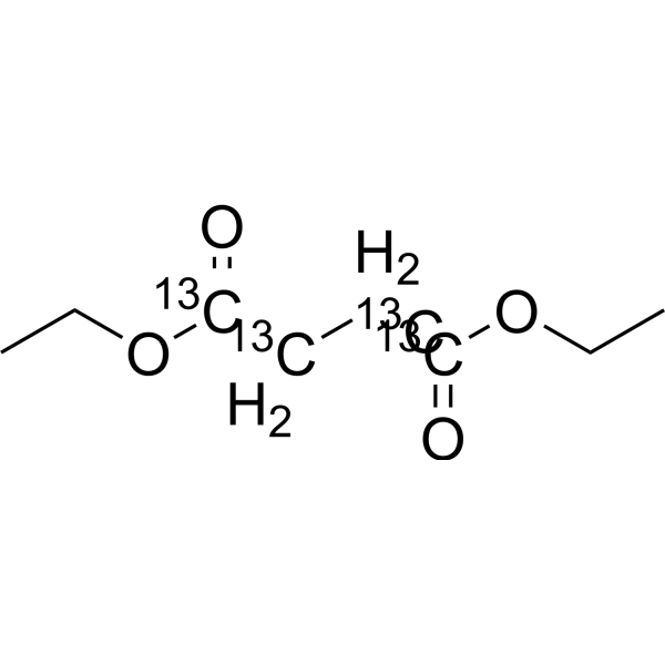 Diethyl succinate-13C4 Structure