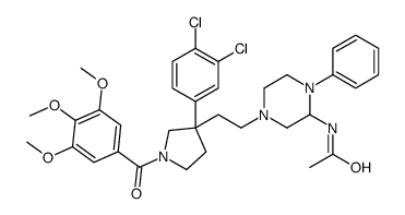 3-(3,4-DICHLOROPHENYL)-1-(3,4,5-TRIMETHOXYBENZOYL)-3-[(3-ACETAMIDO-4-PHENYLPIPERAZIN-1-YL)ETHYL]-PYRROLIDINE Structure