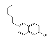 1-methyl-6-pentylnaphthalen-2-ol Structure