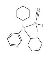 carbon monoxide,dicyclohexyl(phenyl)phosphanium,diiodoplatinum结构式