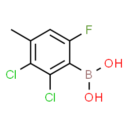 2,3-Dichloro-6-fluoro-4-methylphenylboronic acid结构式