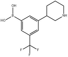 3-(Piperidin-3-yl)-5-trifluoromethylphenylboronic acid picture