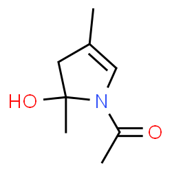 1H-Pyrrol-2-ol, 1-acetyl-2,3-dihydro-2,4-dimethyl- (9CI) Structure