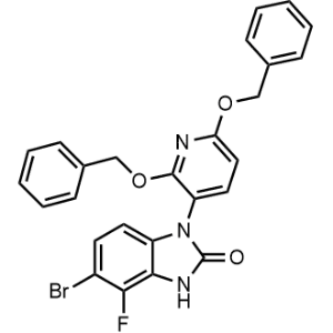 1-(2,6-Bis(benzyloxy)pyridin-3-yl)-5-bromo-4-fluoro-1,3-dihydro-2H-benzo[d]imidazol-2-one Structure