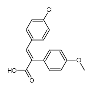 (E)-3-(4-chlorophenyl)-2-(4-methoxyphenyl)acrylic acid结构式