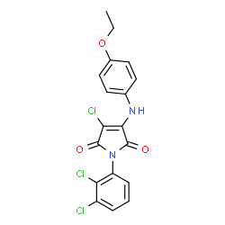 3-chloro-1-(2,3-dichlorophenyl)-4-(4-ethoxyanilino)-1H-pyrrole-2,5-dione结构式