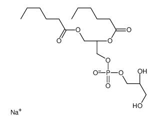 1,2-dihexanoyl-sn-glycero-3-phospho-(1'-rac-glycerol) (sodium salt) structure