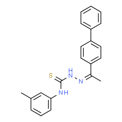 1-(4-biphenylyl)ethanone N-(3-methylphenyl)thiosemicarbazone Structure