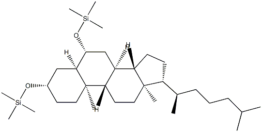 3β,6β-Bis(trimethylsiloxy)-5β-cholestane structure