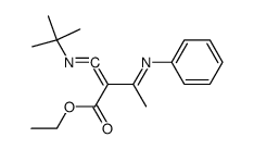 3-tert-Butylimino-2-(N-phenylacetimidoyl)acrylsaeure-ethylester Structure