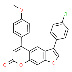 3-(4-chlorophenyl)-5-(4-methoxyphenyl)furo[3,2-g]chromen-7-one Structure