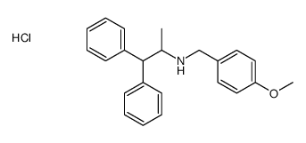 N-[(4-methoxyphenyl)methyl]-1,1-diphenylpropan-2-amine,hydrochloride结构式