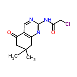 2-Chloro-N-(7,7-dimethyl-5-oxo-5,6,7,8-tetrahydro-2-quinazolinyl)acetamide Structure