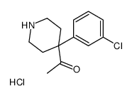 1-[4-(3-chlorophenyl)piperidin-1-ium-4-yl]ethanone,chloride Structure