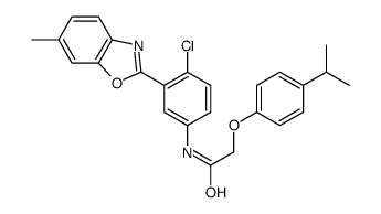 N-[4-chloro-3-(6-methyl-1,3-benzoxazol-2-yl)phenyl]-2-(4-propan-2-ylphenoxy)acetamide结构式