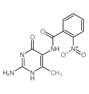 N-(2-amino-4-methyl-6-oxo-3H-pyrimidin-5-yl)-2-nitro-benzamide structure