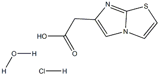 Imidazo[2,1-b][1,3]thiazol-6-ylacetic acid hydrochloride hydrate structure