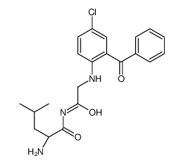 (2S)-2-amino-N-[2-(2-benzoyl-4-chloroanilino)acetyl]-4-methylpentanamide Structure