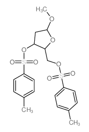 5-methoxy-3-(4-methylphenyl)sulfonyloxy-2-[(4-methylphenyl)sulfonyloxymethyl]oxolane Structure