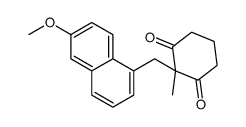 2-[(6-methoxynaphthalen-1-yl)methyl]-2-methylcyclohexane-1,3-dione Structure