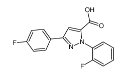 1-(2-FLUOROPHENYL)-3-(4-FLUOROPHENYL)-1H-PYRAZOLE-5-CARBOXYLIC ACID结构式