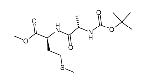 (S)-2-((S)-2-tert-Butoxycarbonylamino-propionylamino)-4-methylsulfanyl-butyric acid methyl ester Structure