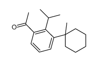 1-[3-(1-methylcyclohexyl)-2-propan-2-ylphenyl]ethanone结构式