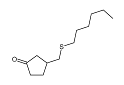 3-(hexylsulfanylmethyl)cyclopentan-1-one Structure