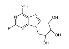 (2R,3S)-4-(6-amino-2-fluoropurin-9-yl)butane-1,2,3-triol Structure