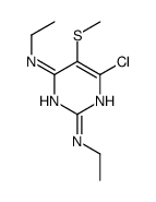 6-chloro-2-N,4-N-diethyl-5-methylsulfanylpyrimidine-2,4-diamine Structure