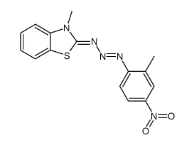 3-methyl-2-[(2-methyl-4-nitro-phenyl)-triazenylidene]-2,3-dihydro-benzothiazole Structure