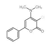 2H-Pyran-2-one,3-chloro-4-(dimethylamino)-6-phenyl- structure