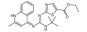 ethyl 2-[[N'-tert-butyl-N-(2-methylquinolin-4-yl)carbamimidoyl]amino]-1,3-thiazole-5-carboxylate Structure